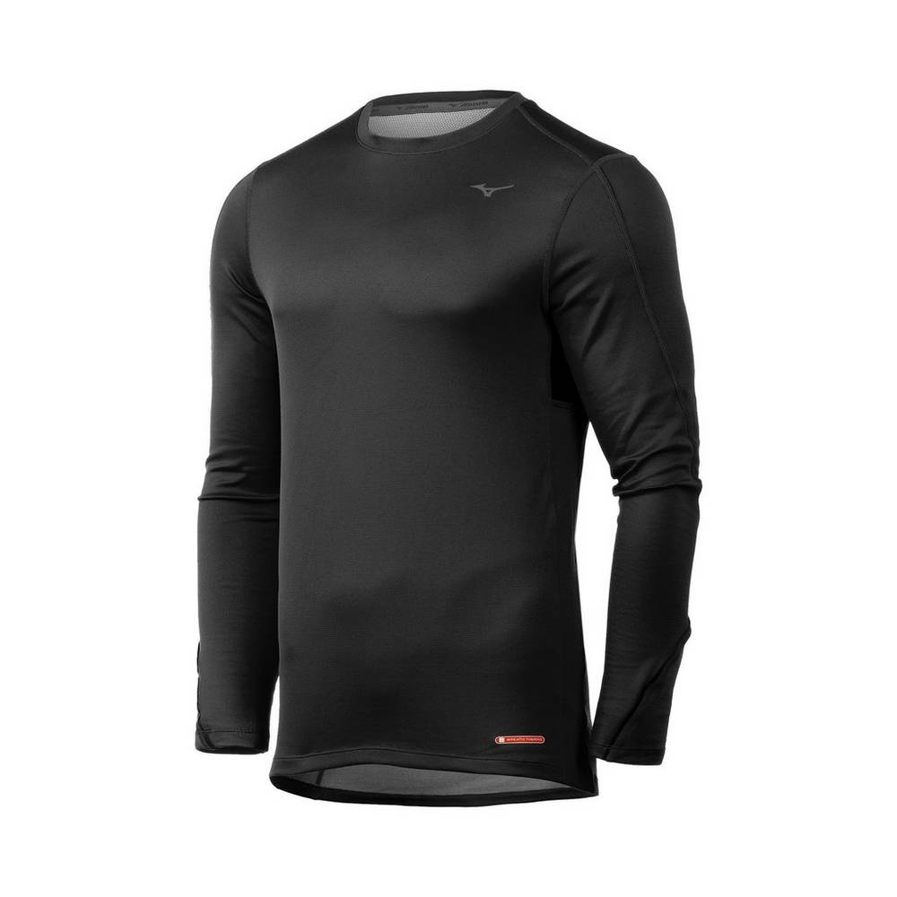 Base Layer Mizuno Breath Thermo® Long Sleeve Hombre Negras Comprar QEPZ-73029